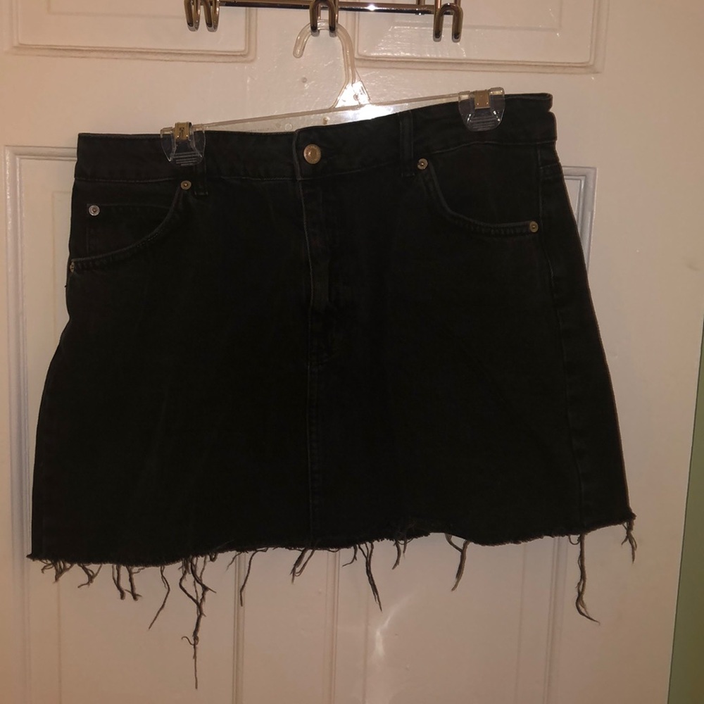 Black jean skirt
